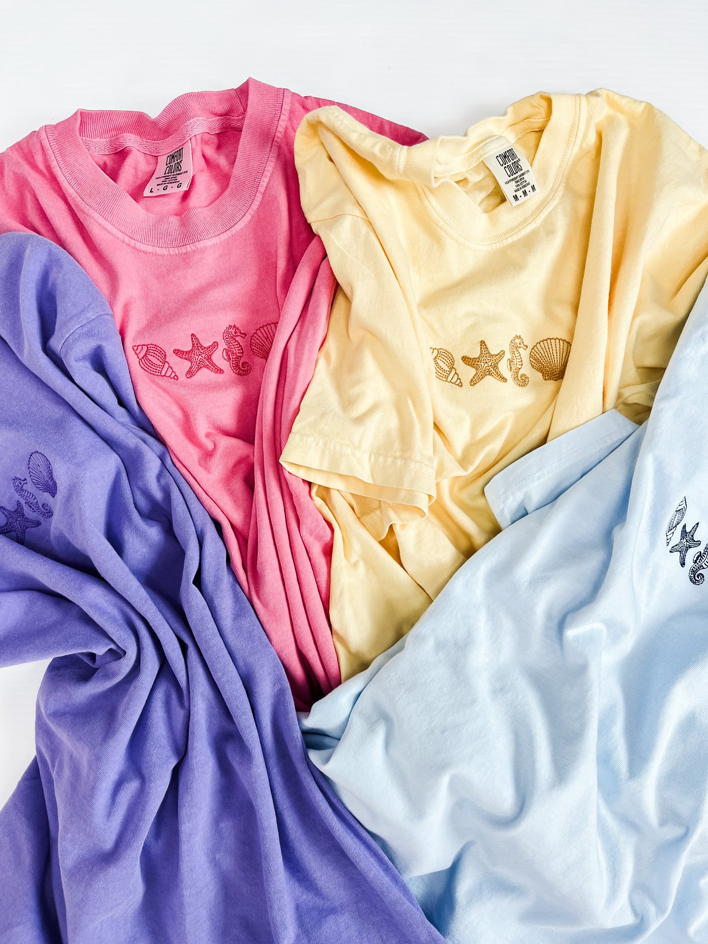 Embroidered Beach Icons Tee