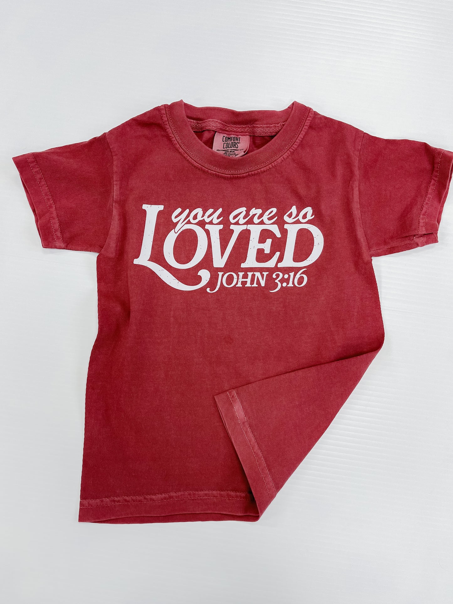 LOVED — John 3:16 Brick Tee