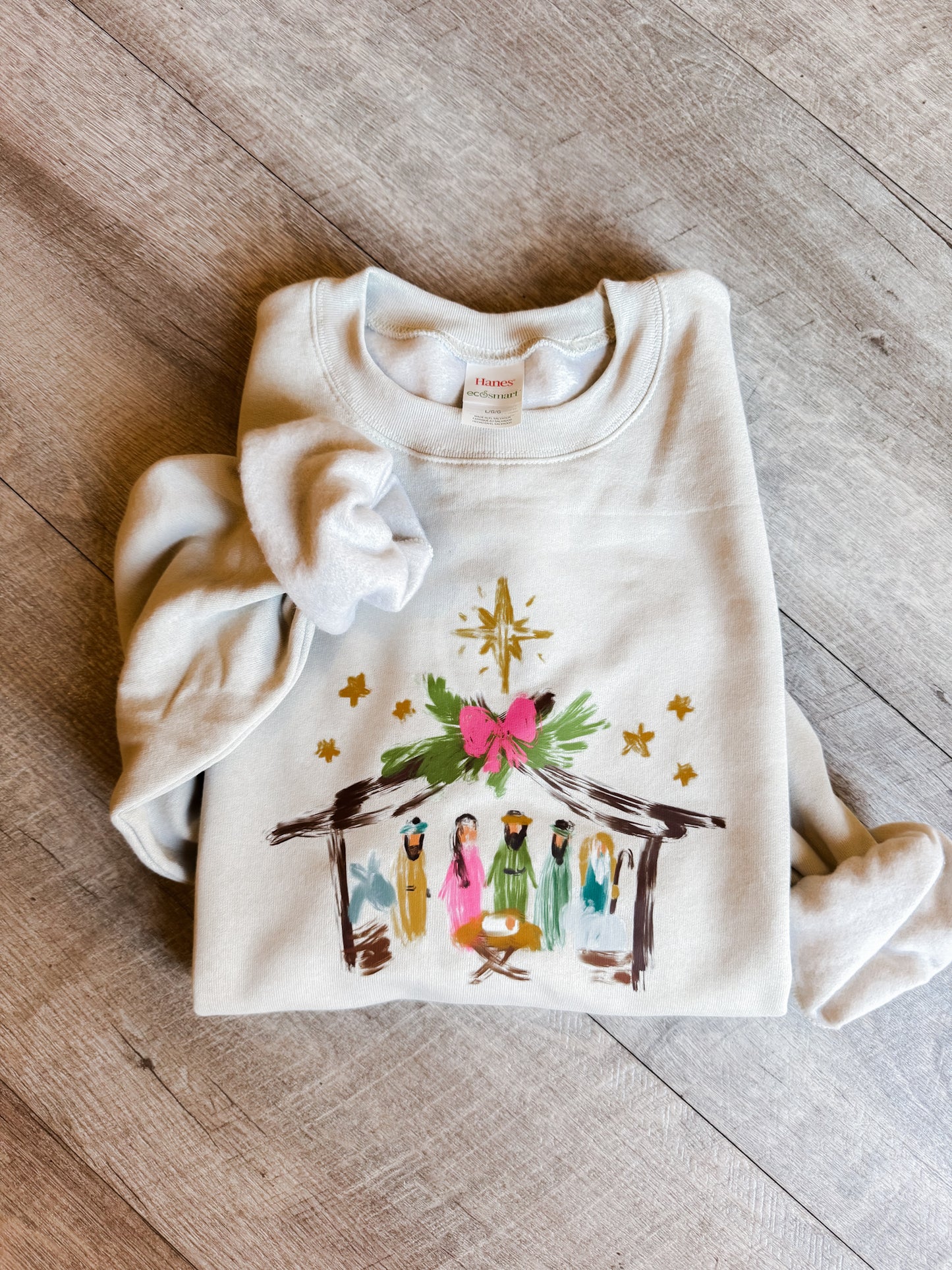 Painted Nativity Scene Sweatshirt