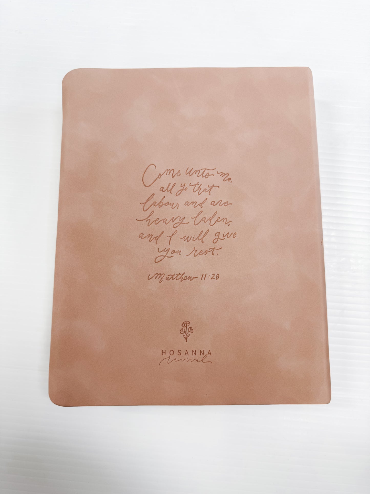 Large Print Pink Leather Notetaking Bible : KJV