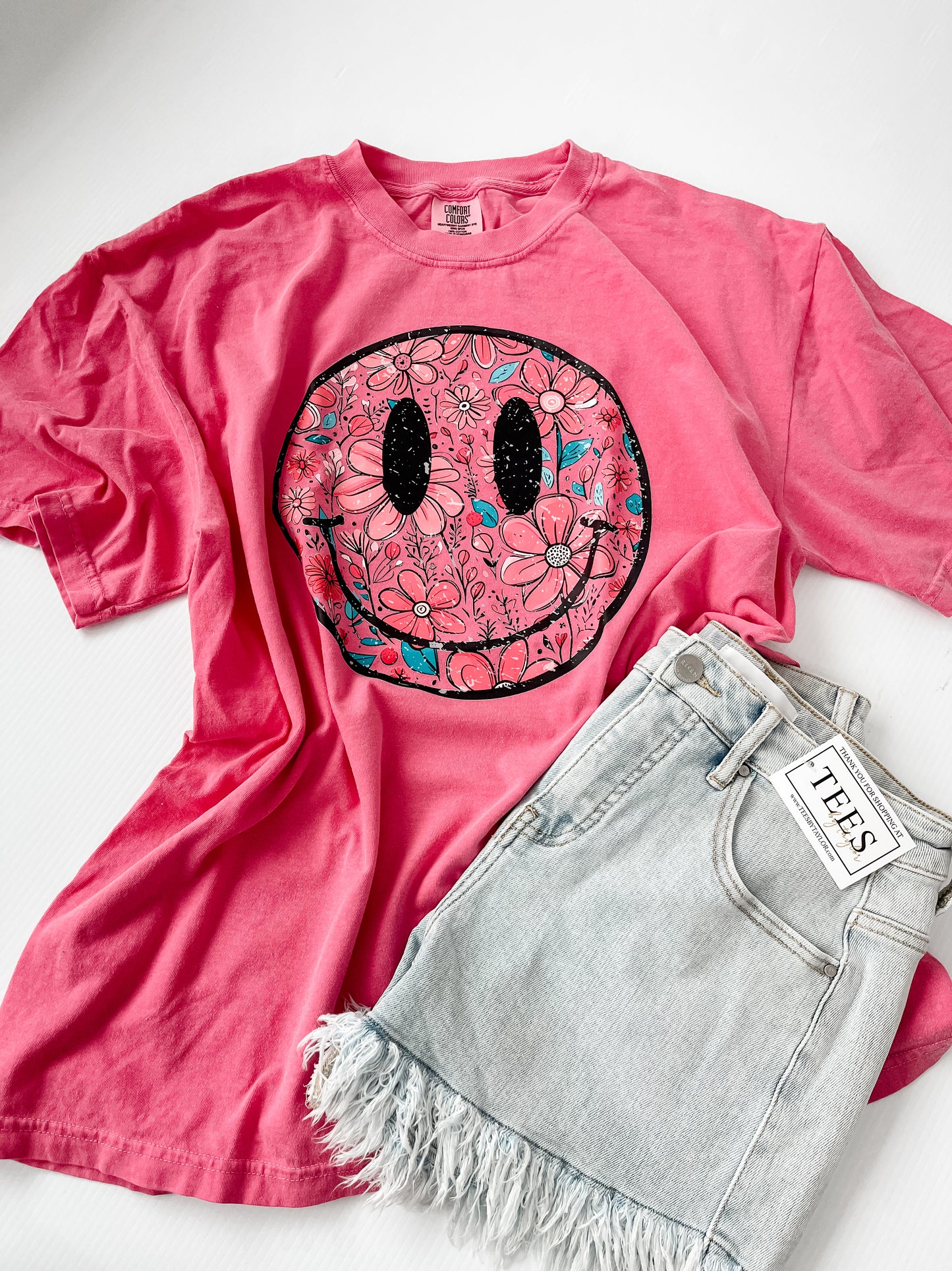 Pink Spring Smiley Tee