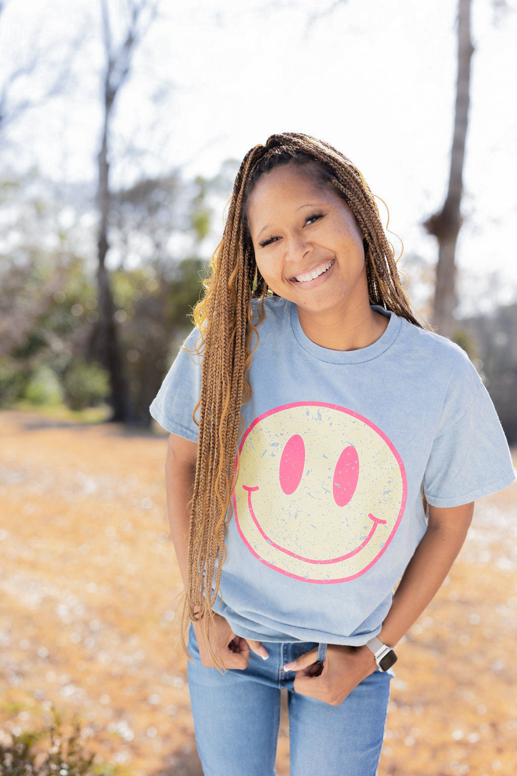 Washed Smiley Tee