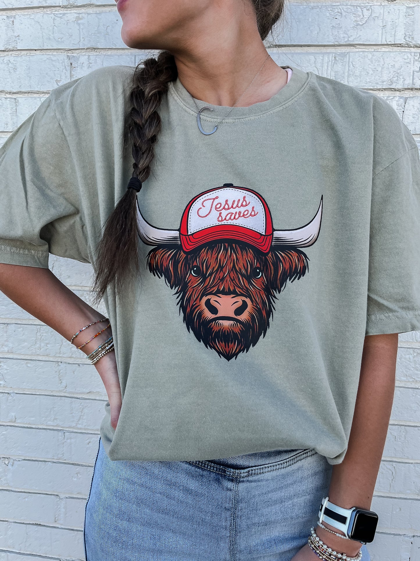 Jesus Saves Cow Tee