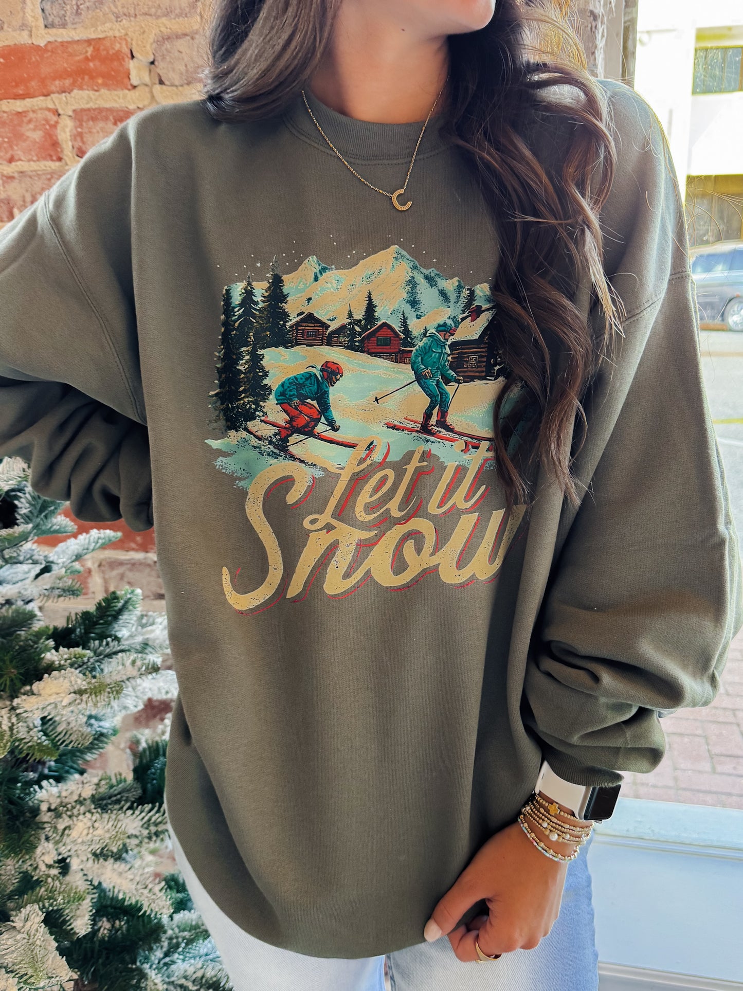 Let it Snow Vintage Sweatshirt