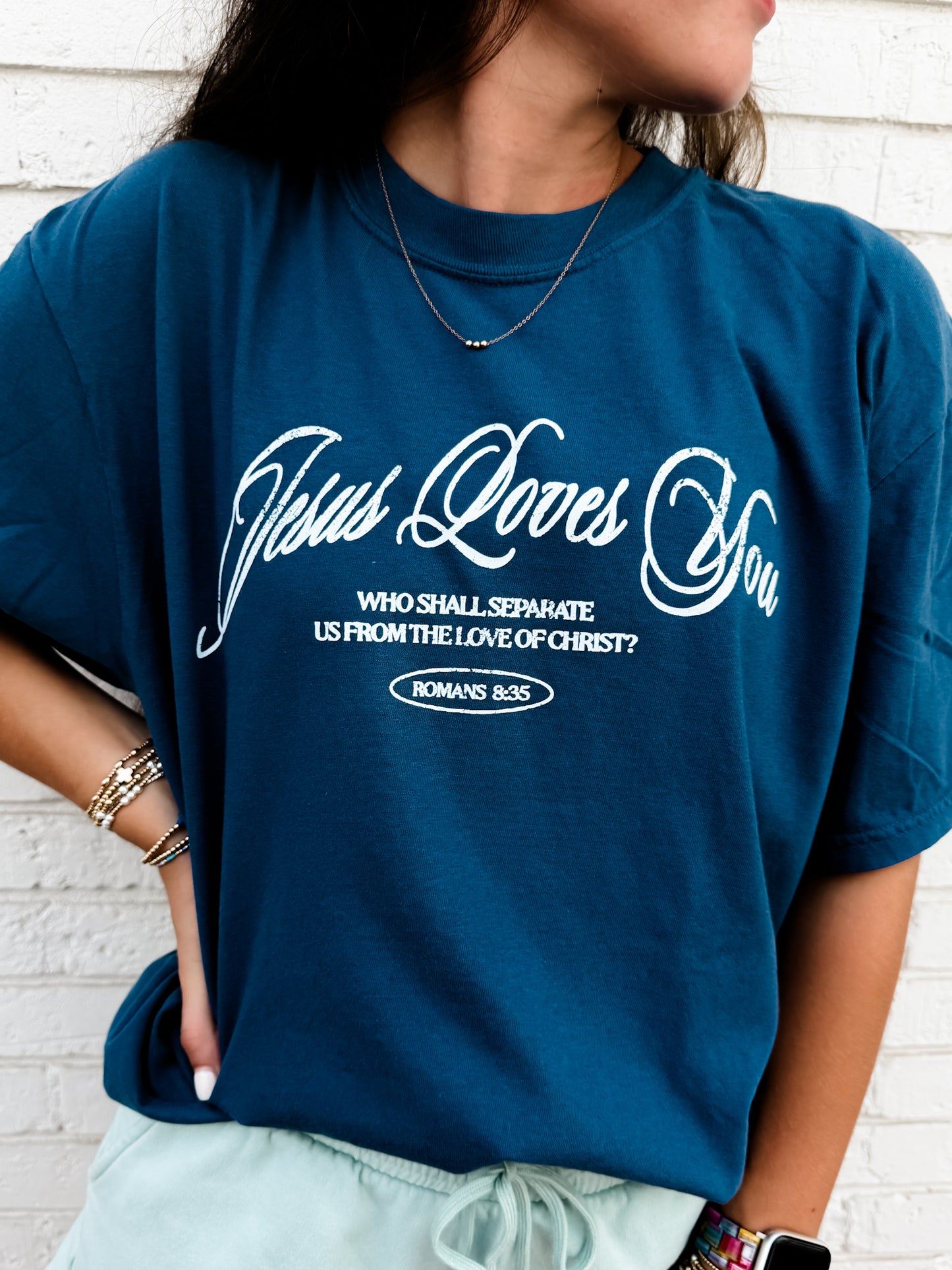 Script Jesus Loves You Midnight Tee