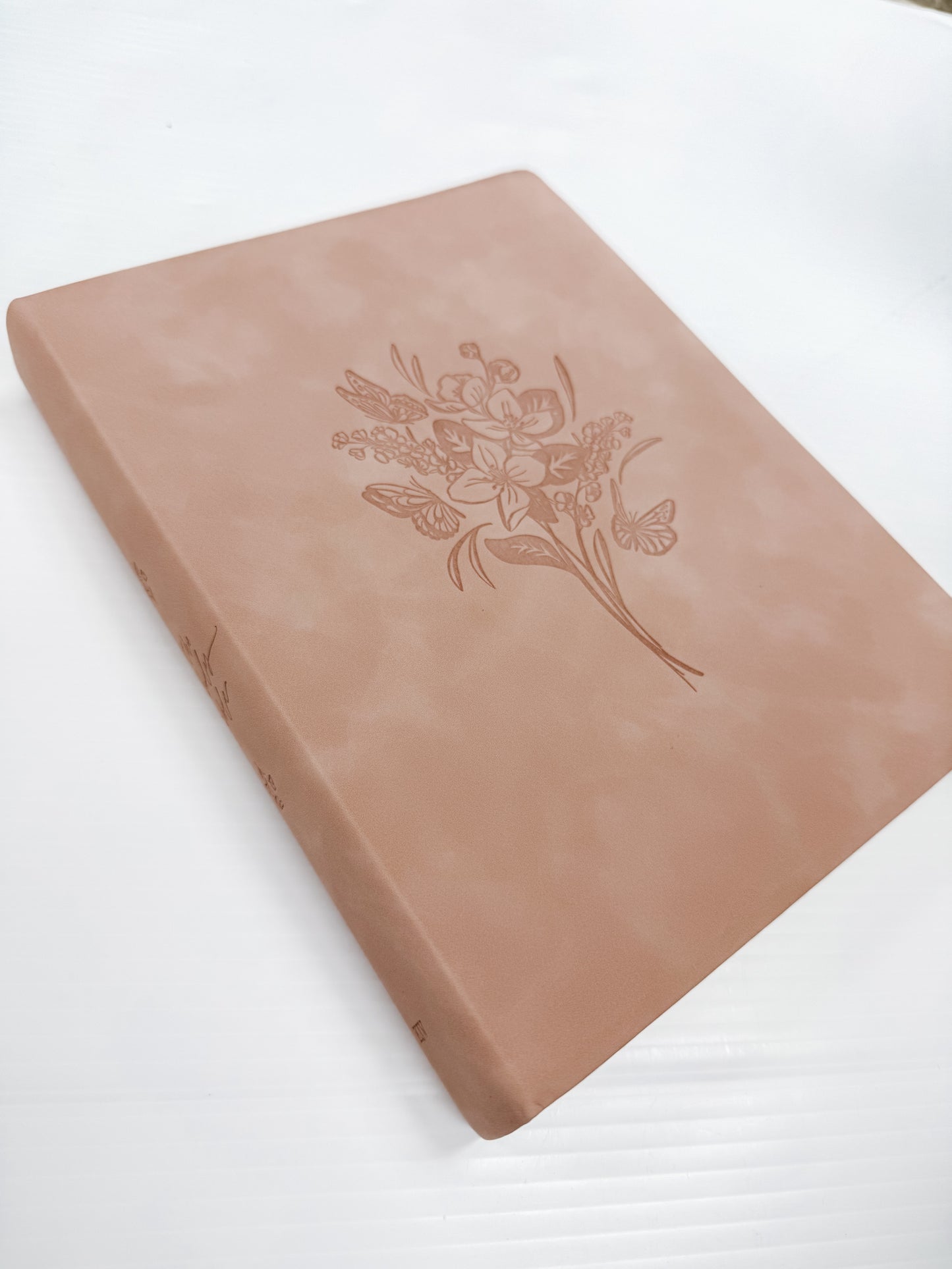 Large Print Pink Leather Notetaking Bible : KJV