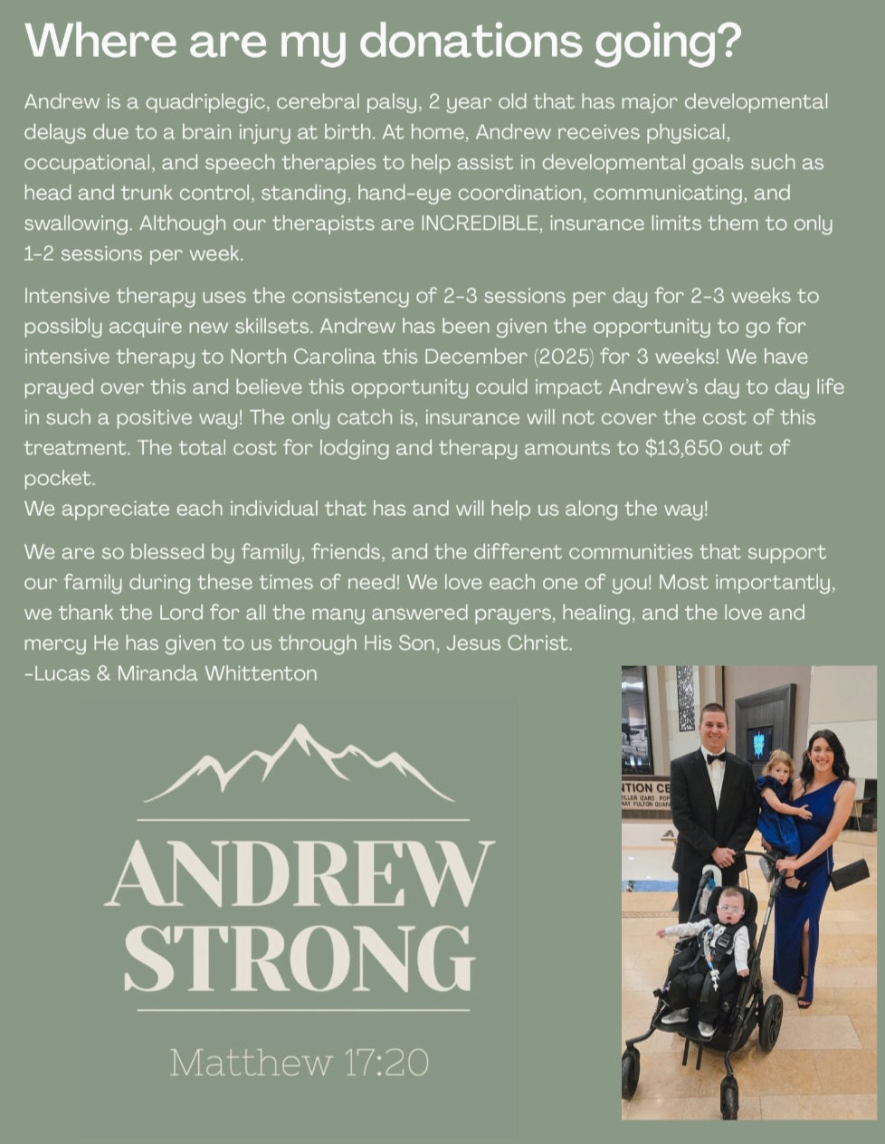 ANDREW STRONG Tee : Supporting Andrew Whittenton
