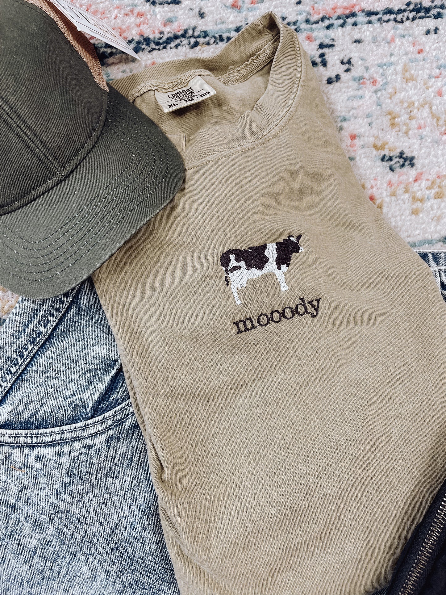 Mooody Embroidered Tee