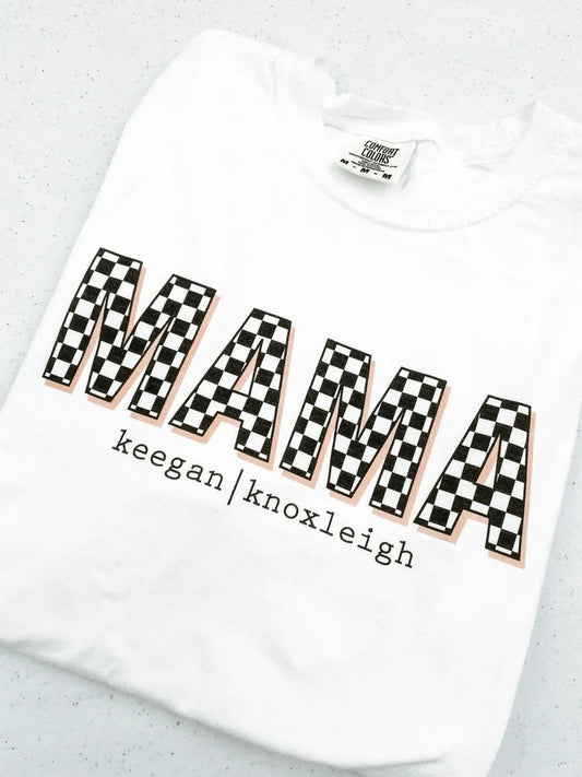 Checkered MAMA Tee
