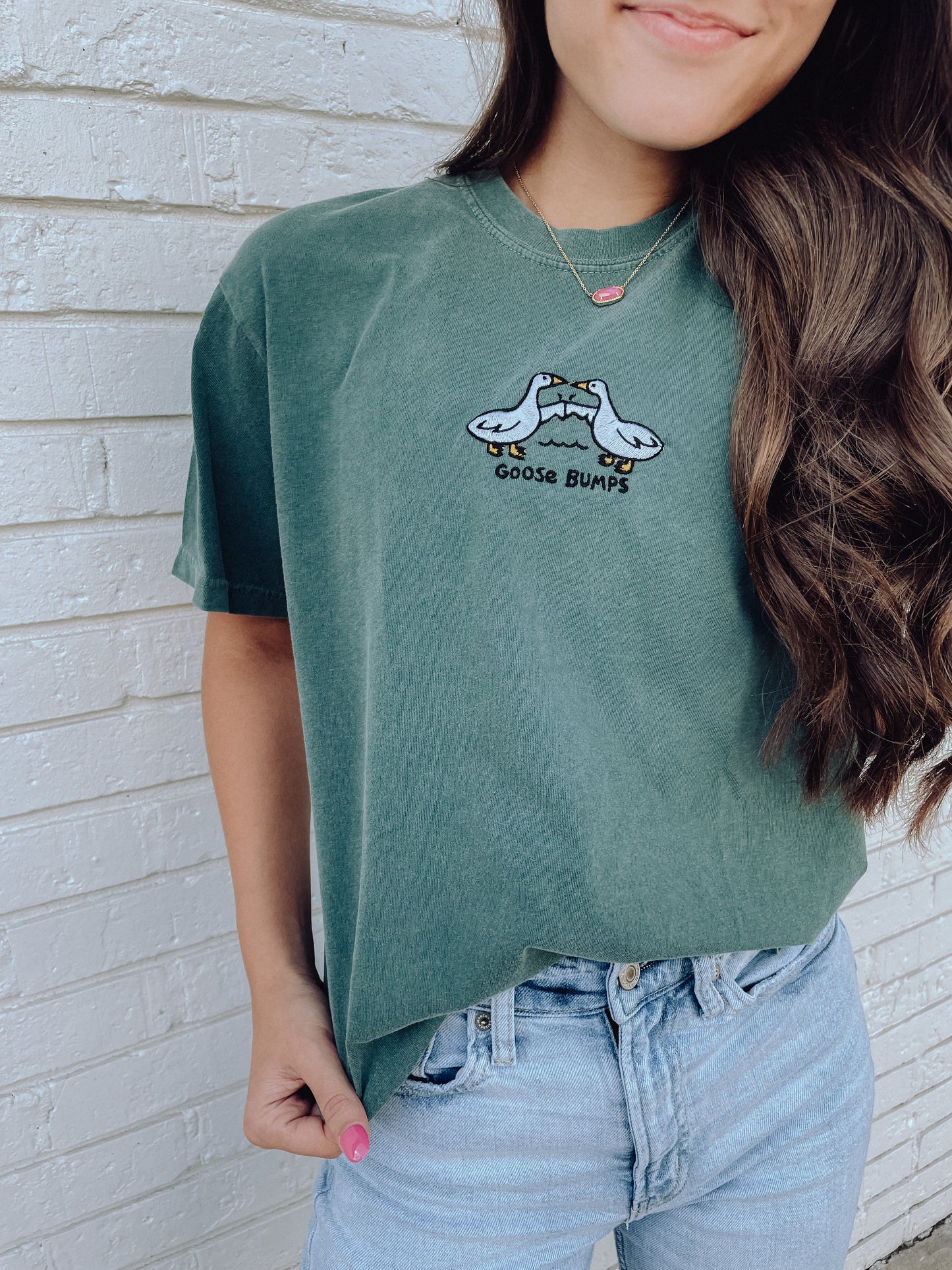 Goose Bumps Embroidered Tee