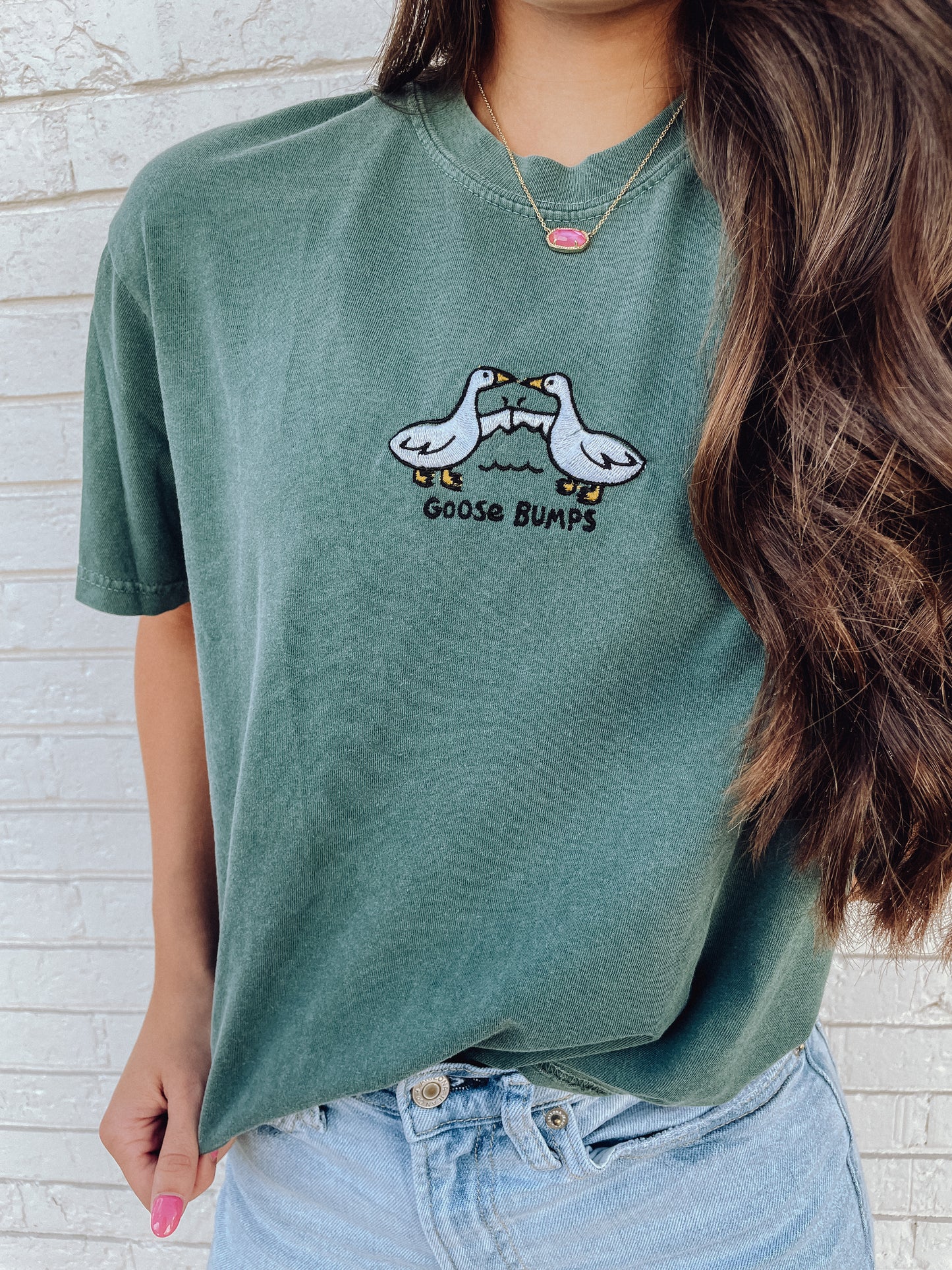 Goose Bumps Embroidered Tee