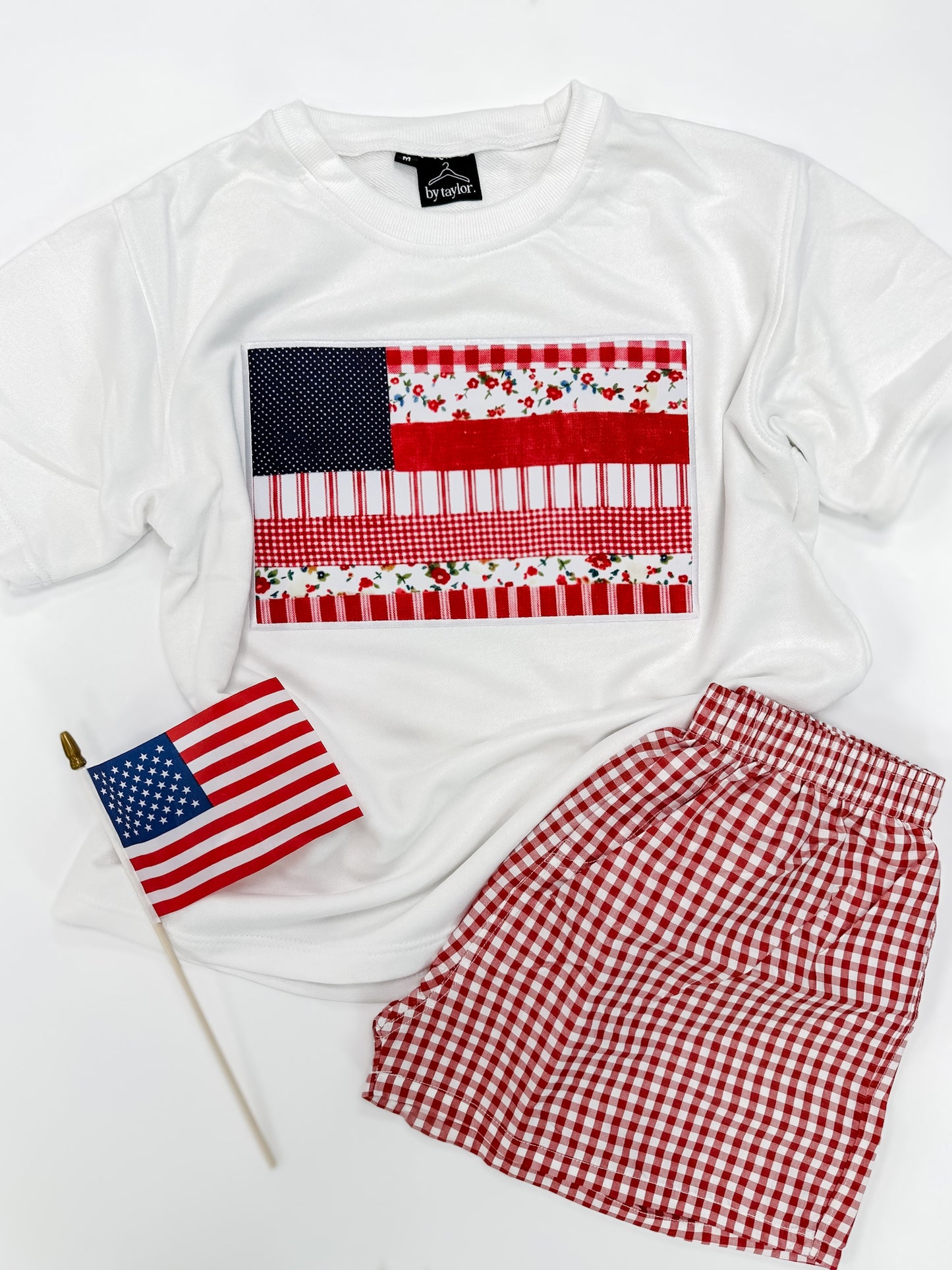 Patchwork Style Appliqué Flag Tee