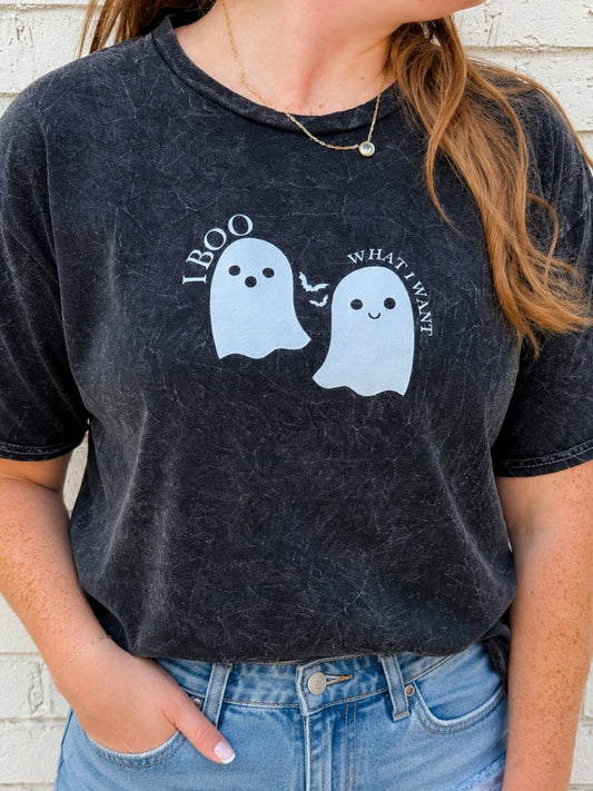 I Boo What I Want Mineral Washed Tee