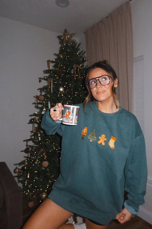 Vintage Christmas Icon Comfort Colors Sweatshirt