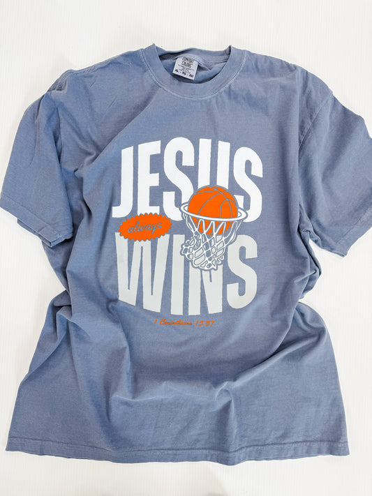 JESUS WINS Basketball Tee