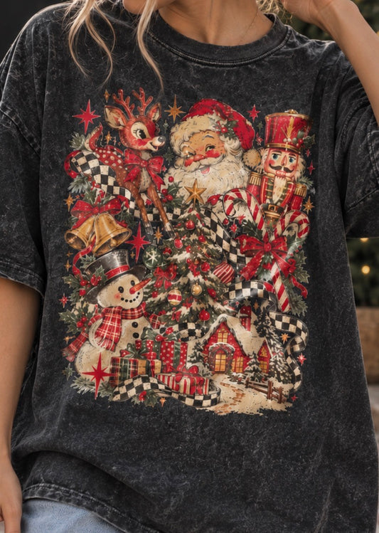 Vintage Christmas Mineral Washed Tee