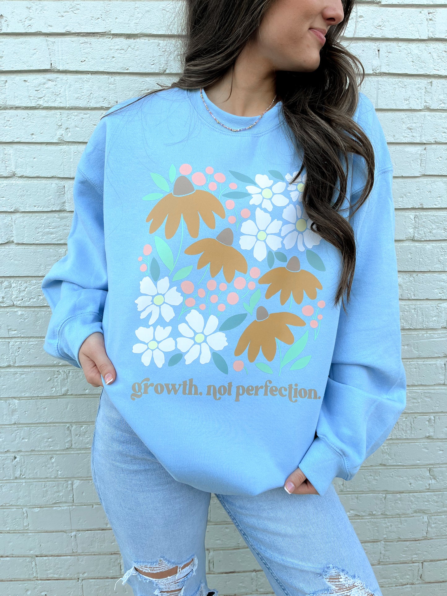 Growth. Not Perfection Floral Sweatshirt
