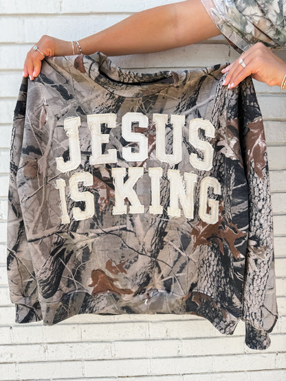 Jesus is King Camo Sweatshirt / Hoodie