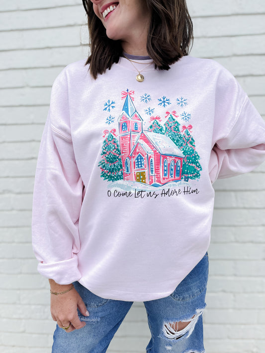 Oh Come Let Us Adore Him Sweatshirt