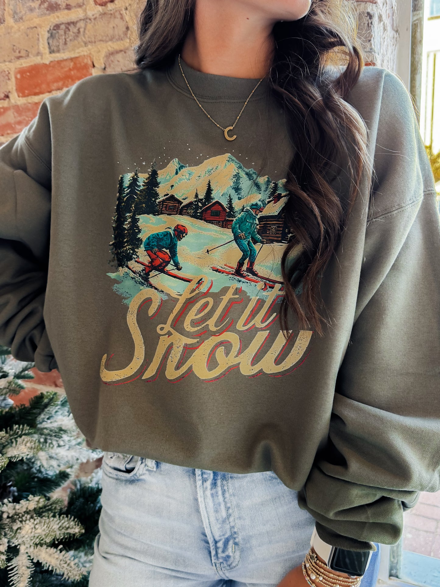 Let it Snow Vintage Sweatshirt