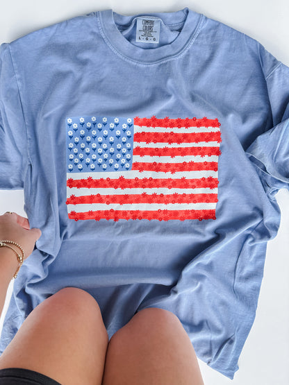 Floral Flag Tee