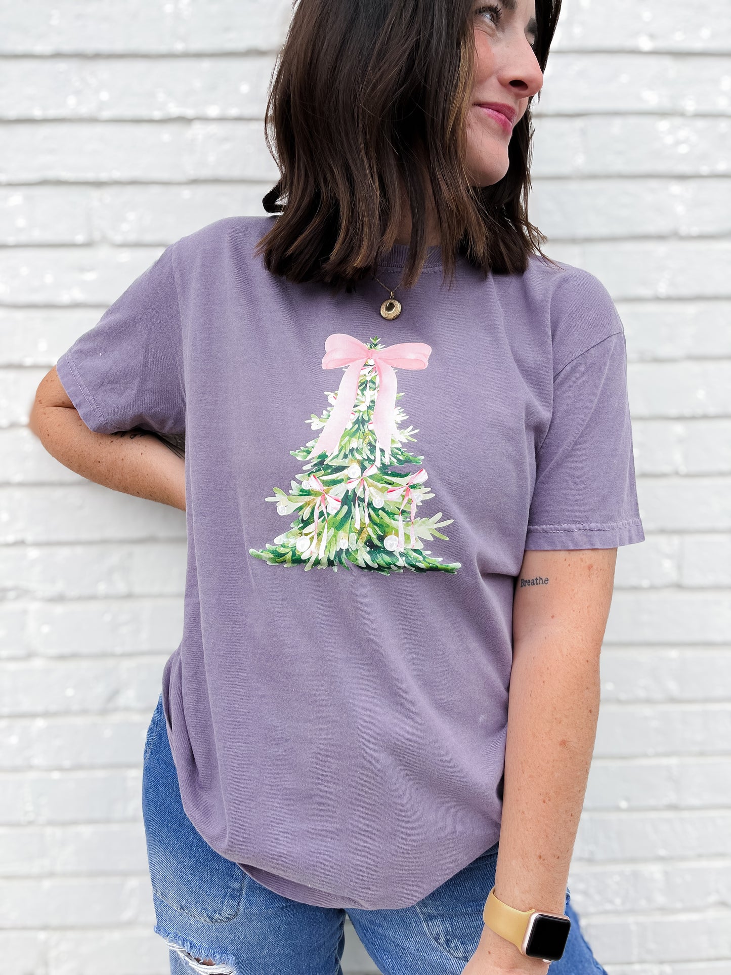 Christmas Tree Bow Tee