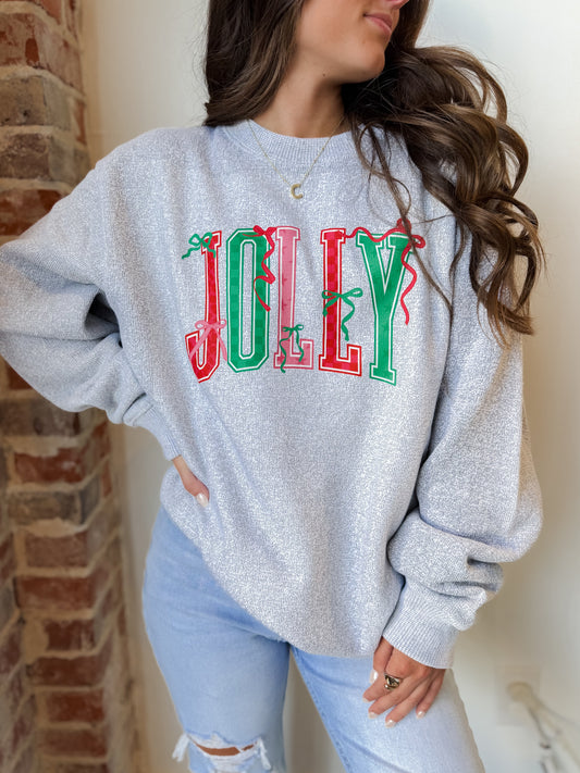 JOLLY Bows Salt & Pepper Sweatshirt