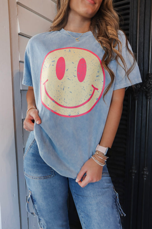 Washed Smiley Tee