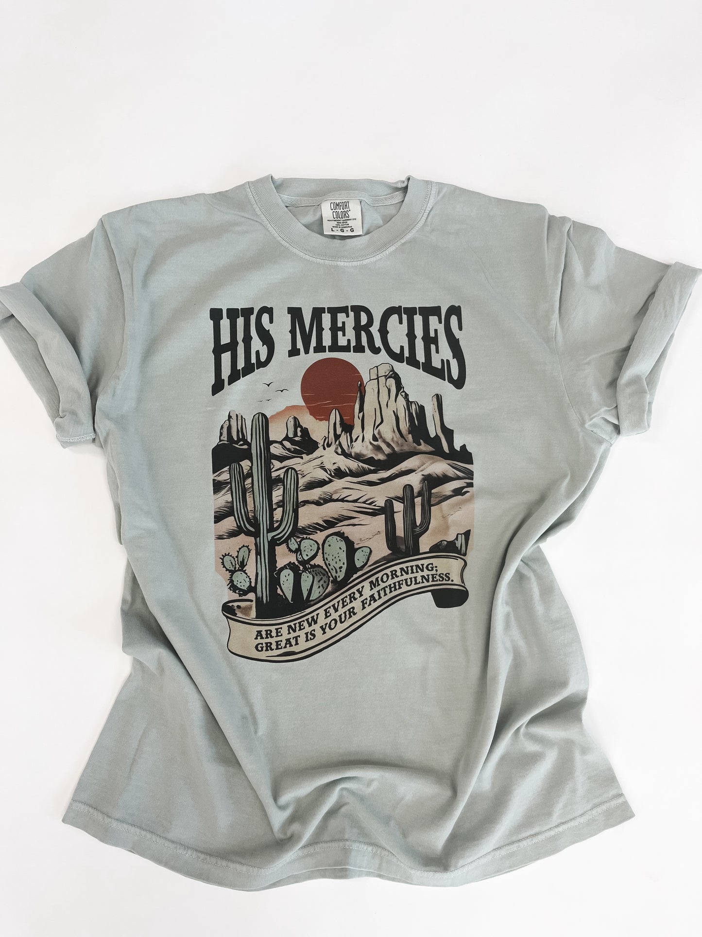 His Mercies Western Scene Tee