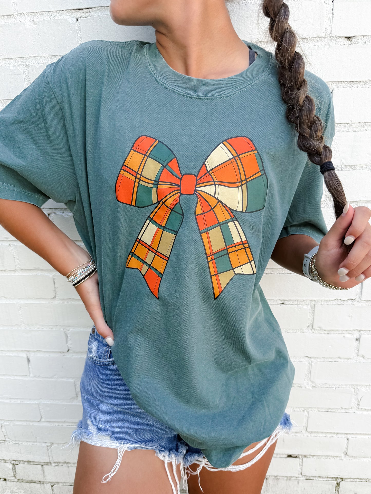 Plaid Bow Tee