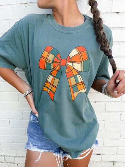 Plaid Bow Tee