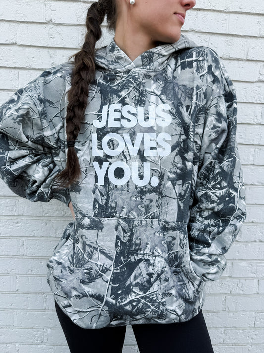 JLY B&W Camo Hoodie