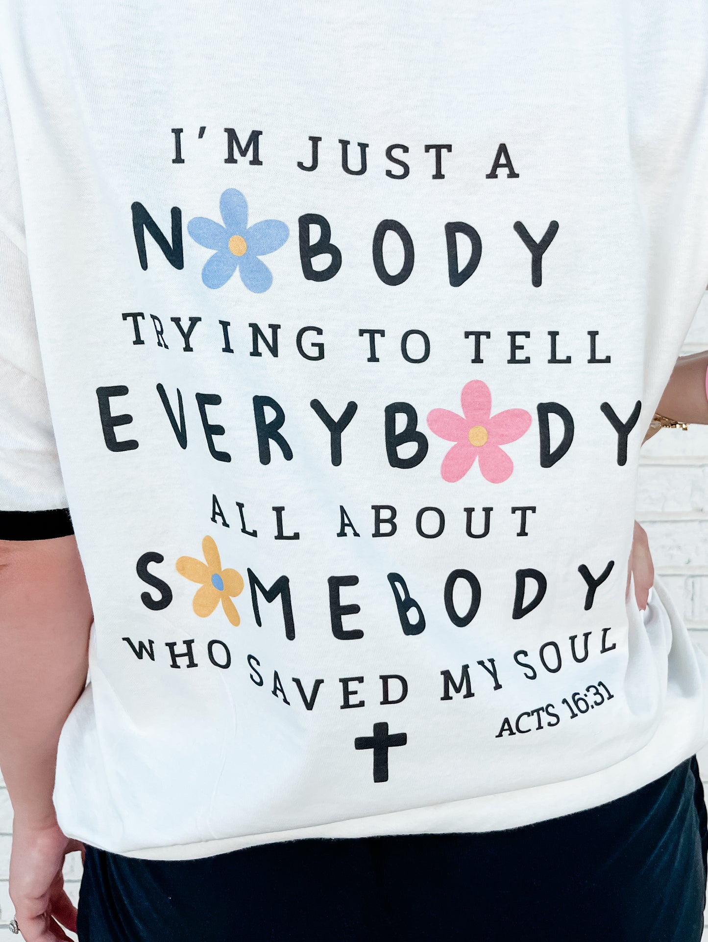 Just a Nobody Floral Tee