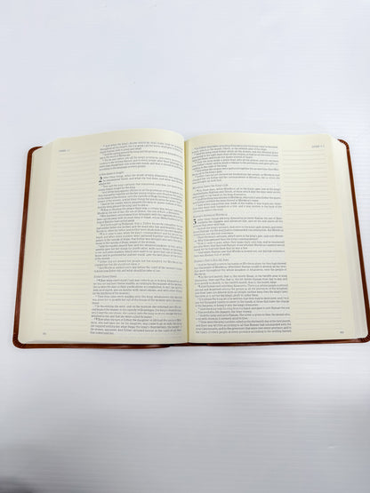 Large Print Leather Notetaking Bible : KJV
