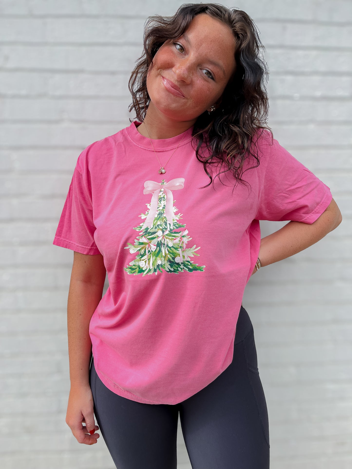 Christmas Tree Bow Tee