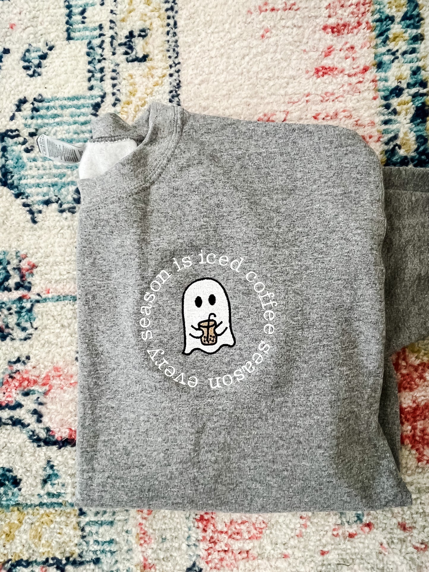 Ghost with Iced Coffee Sweatshirt
