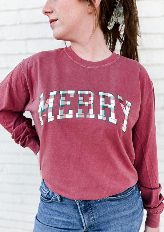 Plaid Merry Longsleeve / Sweatshirt