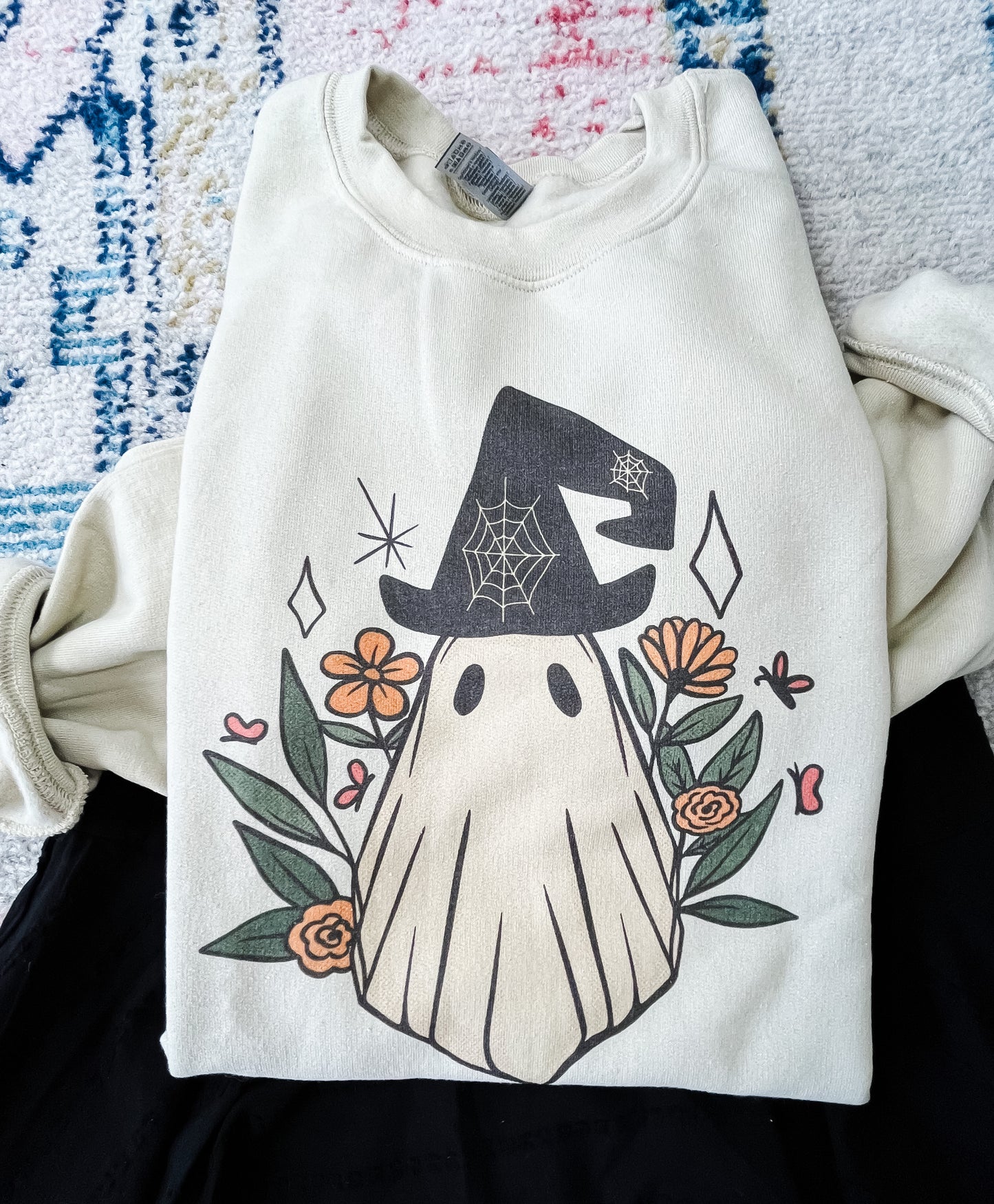 Little Ghost with Witch Hat Sweatshirt