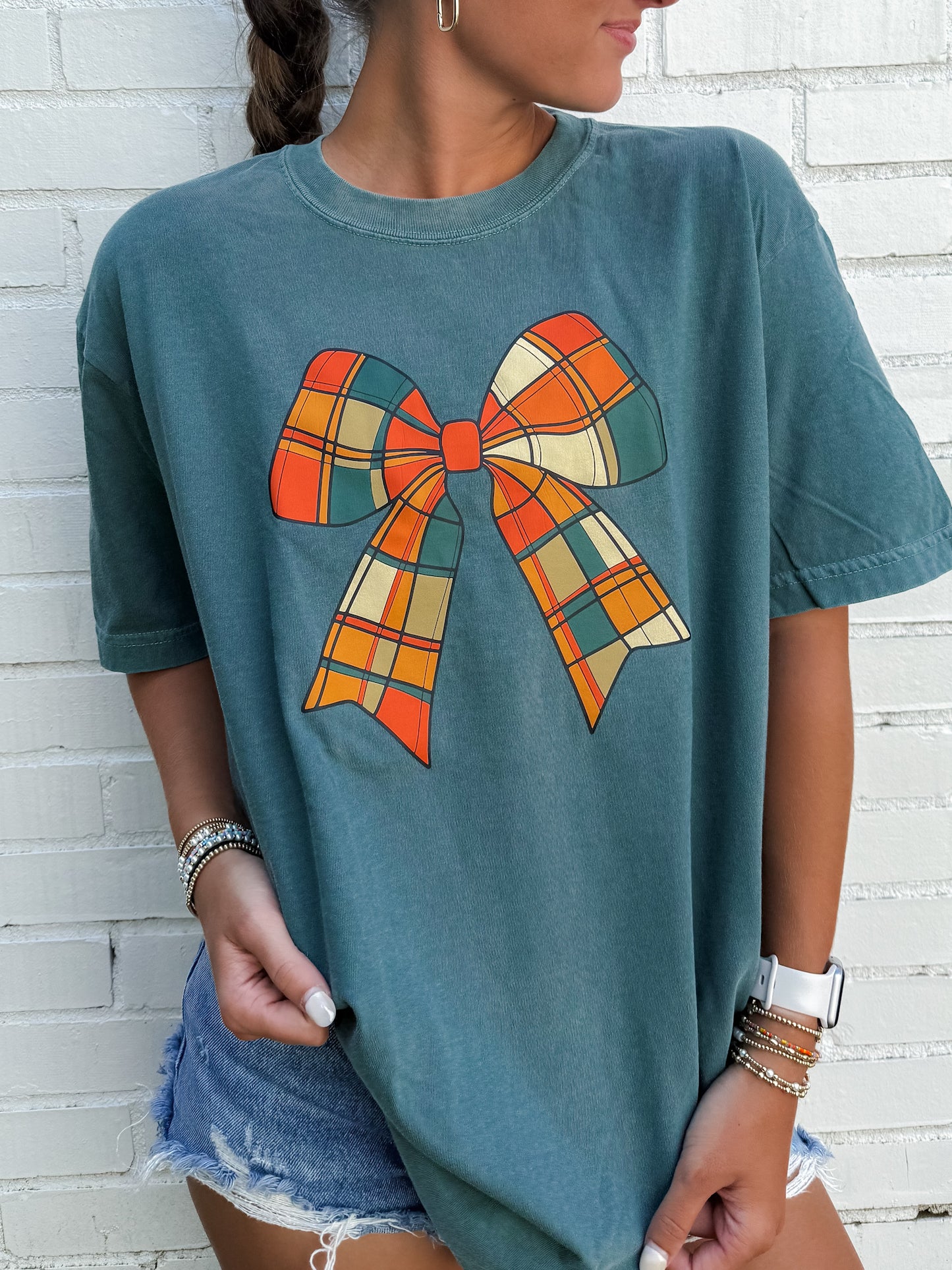Plaid Bow Tee