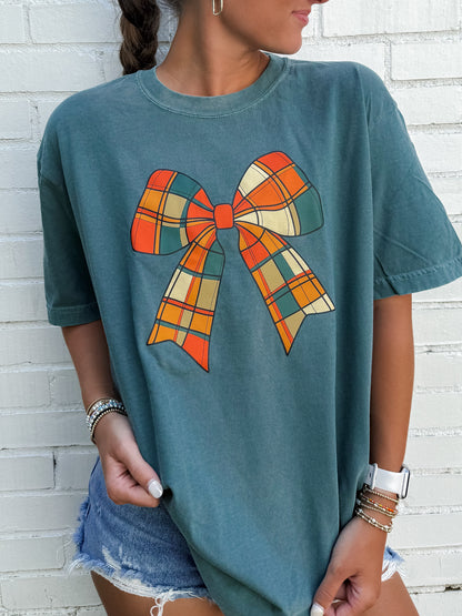 Plaid Bow Tee