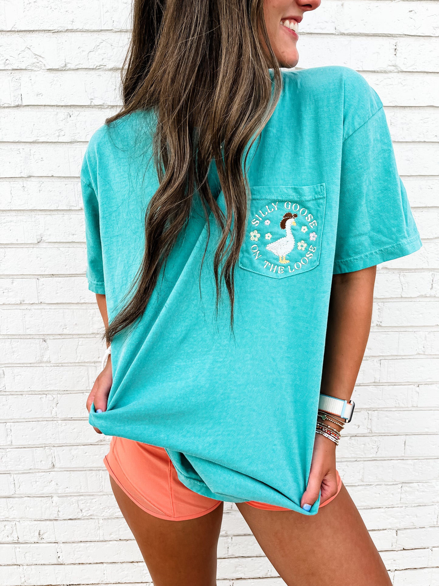 Silly Goose on the Loose Embroidered Tee