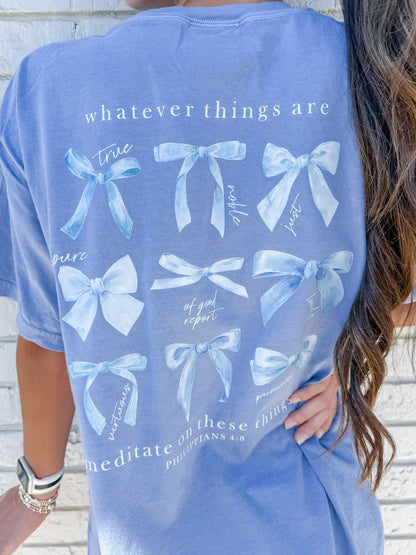 Meditate on These Things Bow Tee