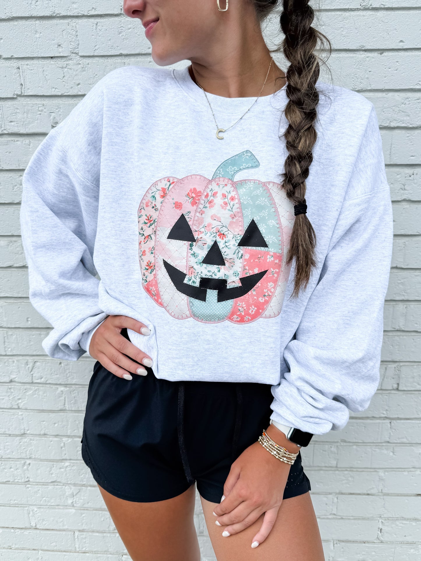 Patchwork Pumpkin Sweatshirt