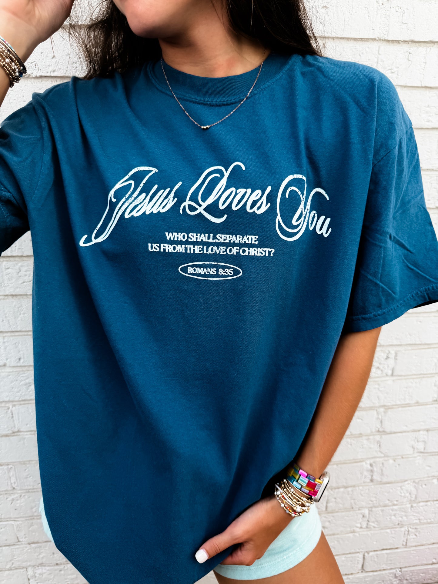 Script Jesus Loves You Midnight Tee