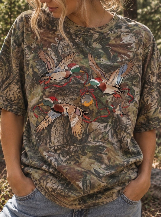 Mallard Christmas Camo Tee