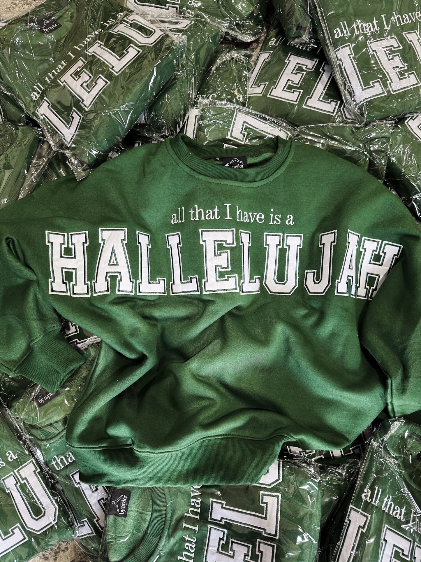 HALLELUJAH Appliqué Sweatshirt