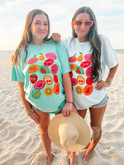Vintage Fruit Stickers Tee