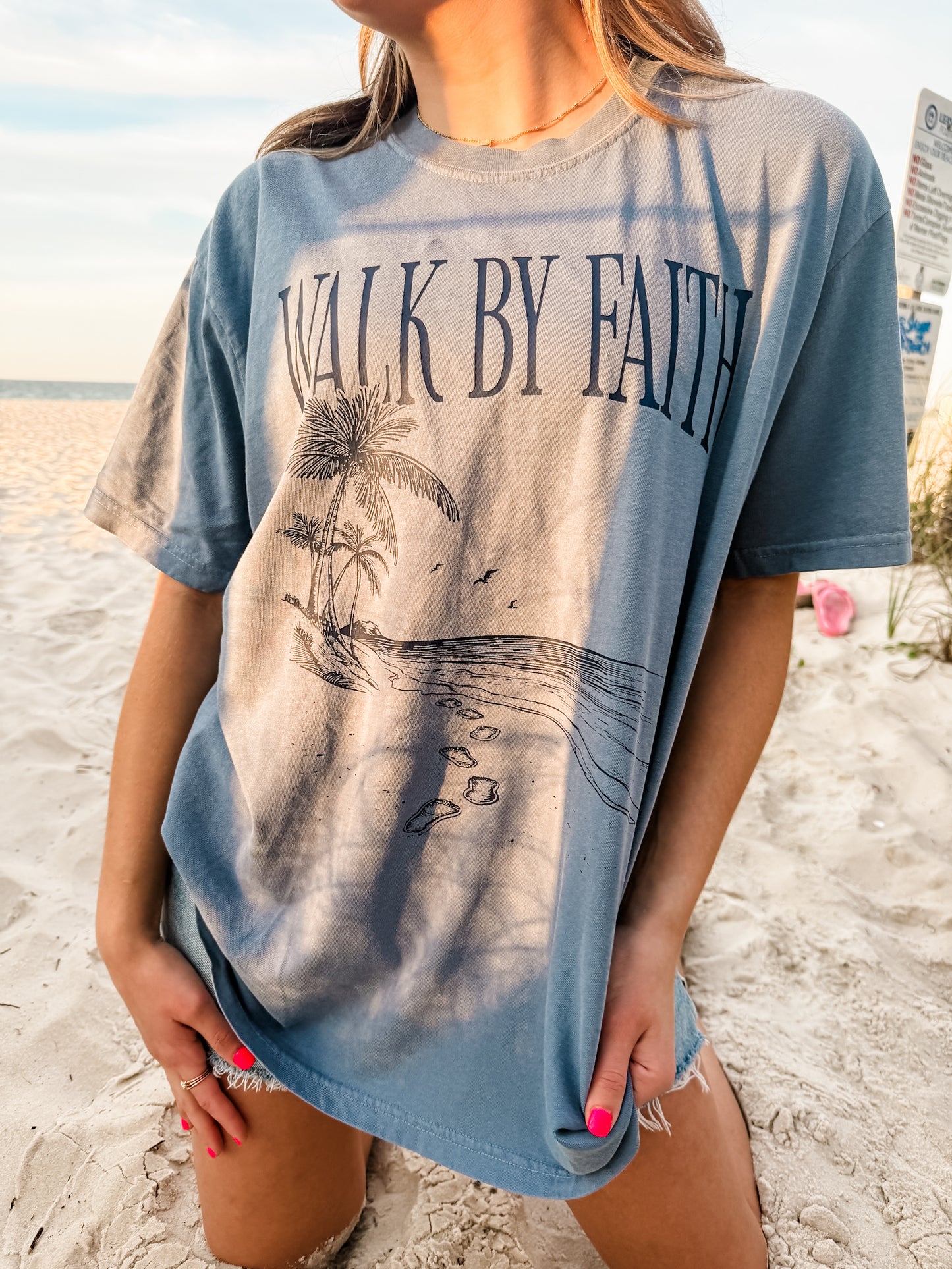Walk by Faith Beach Tee
