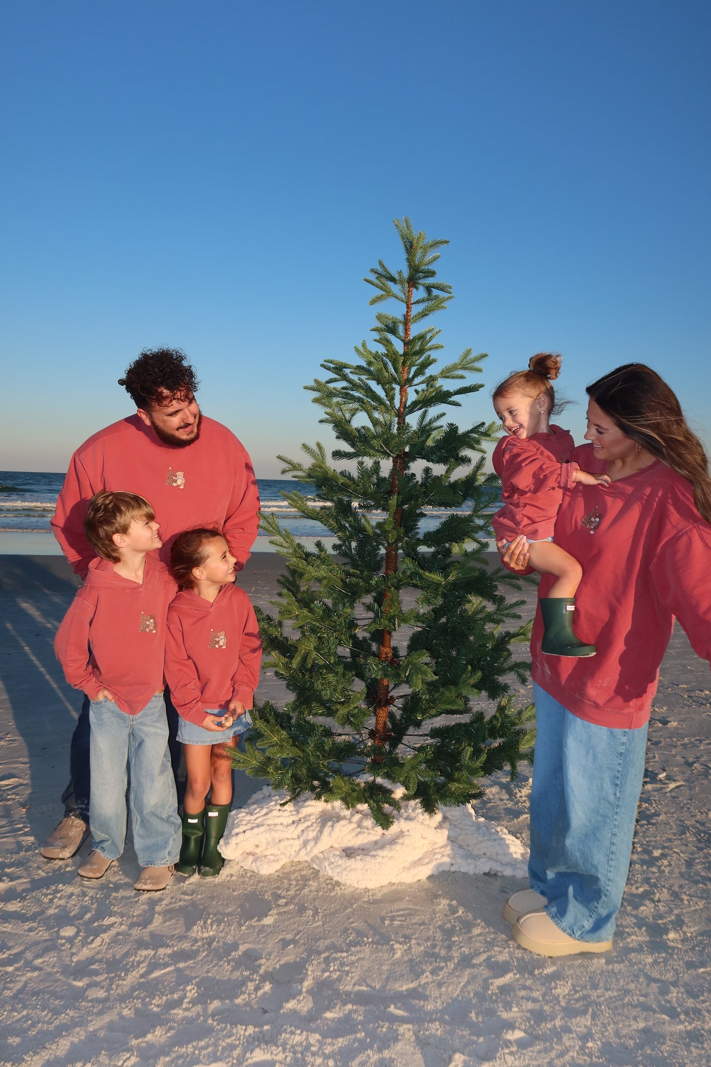 Embroidered Christmas Teddy Sweatshirt (Adult)