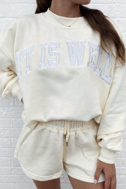 IT IS WELL Sweatshirt & Shorts Set